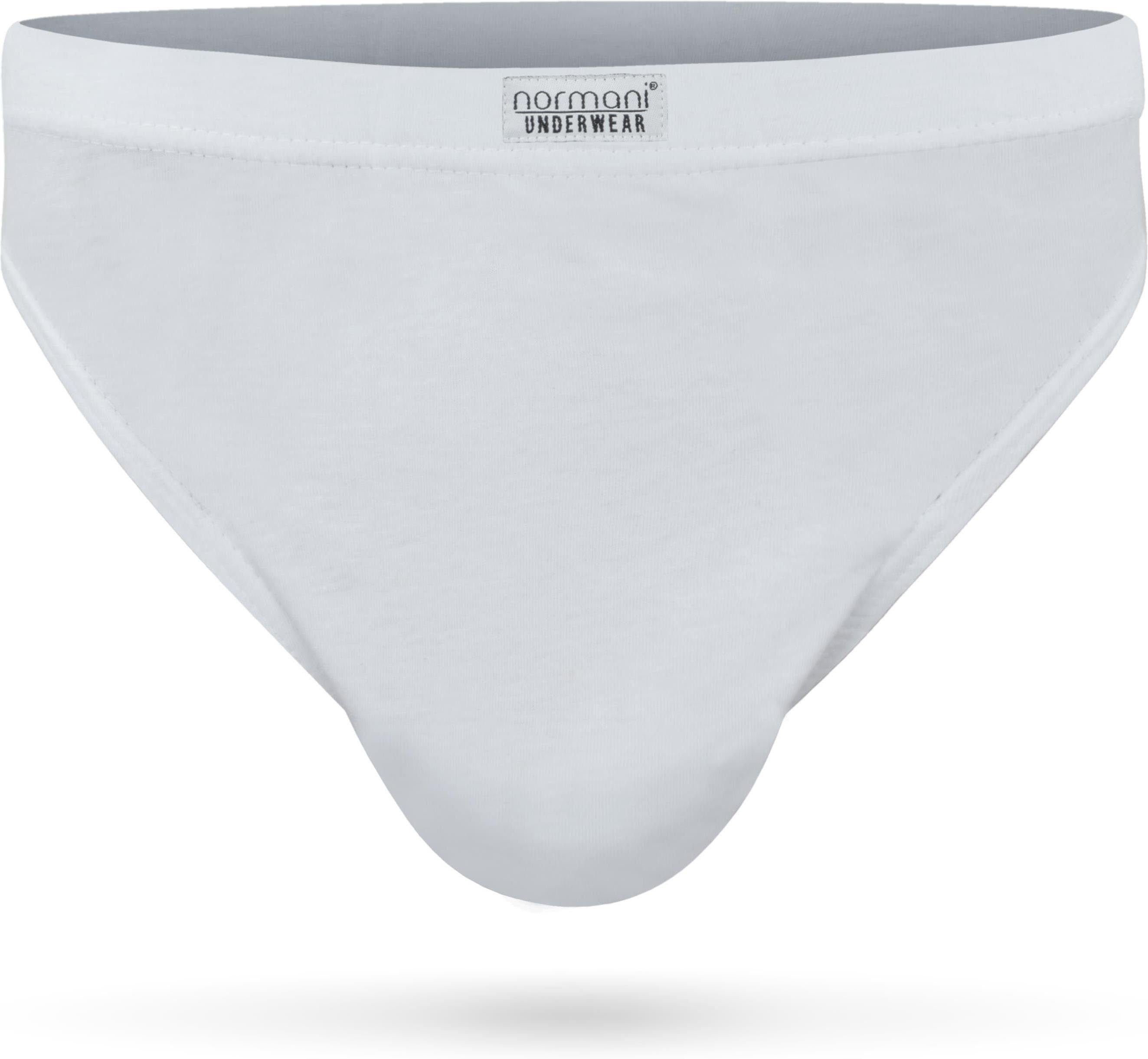 Wäsche/Bademode Unterhosen normani Slip 6 Slips aus Baumwolle mit Stretchbund für Herren Herren Unterhose aus 100 % Baumwolle