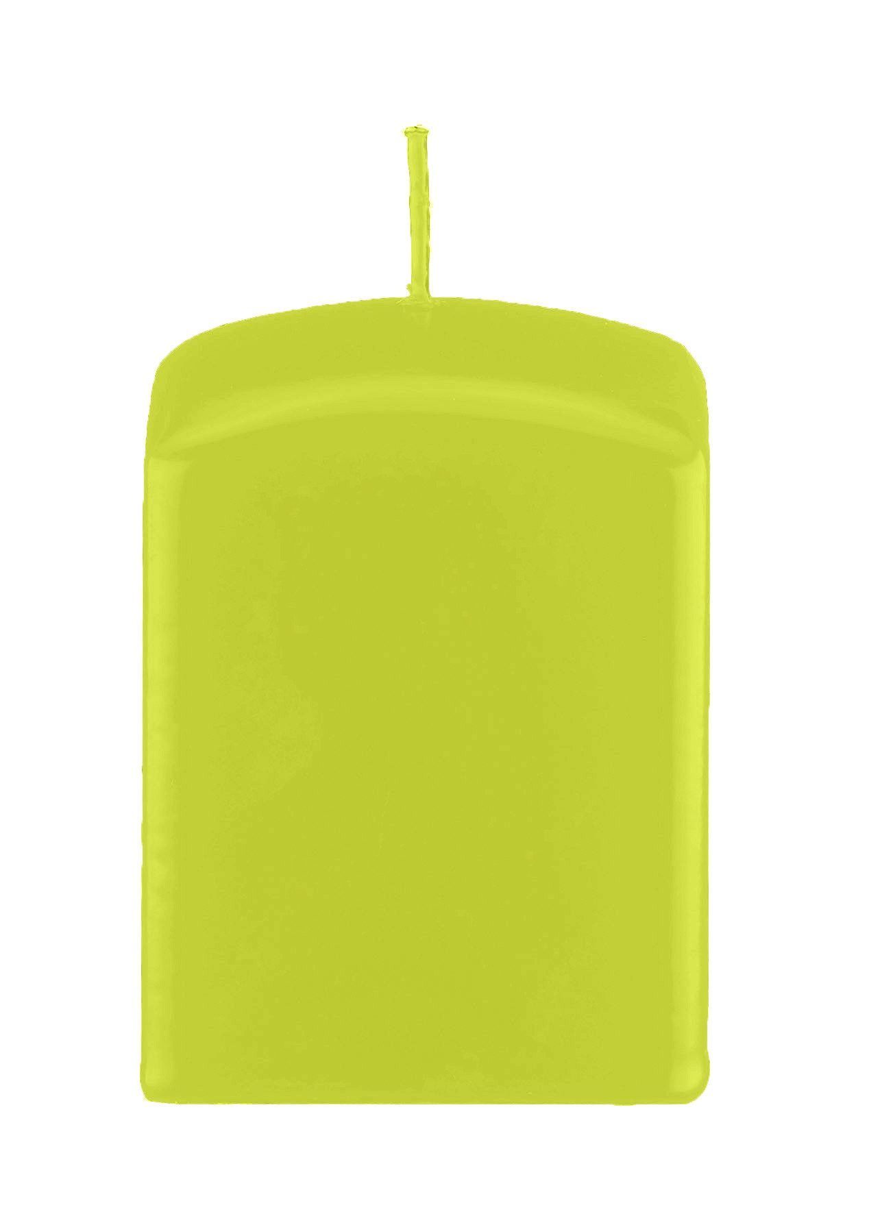 Kopschitz Kerzen Stumpenkerze Quader Kerzen, Quadratische Kerzen Lime Grün 60 x Ø 60/60 mm, 4 Stück