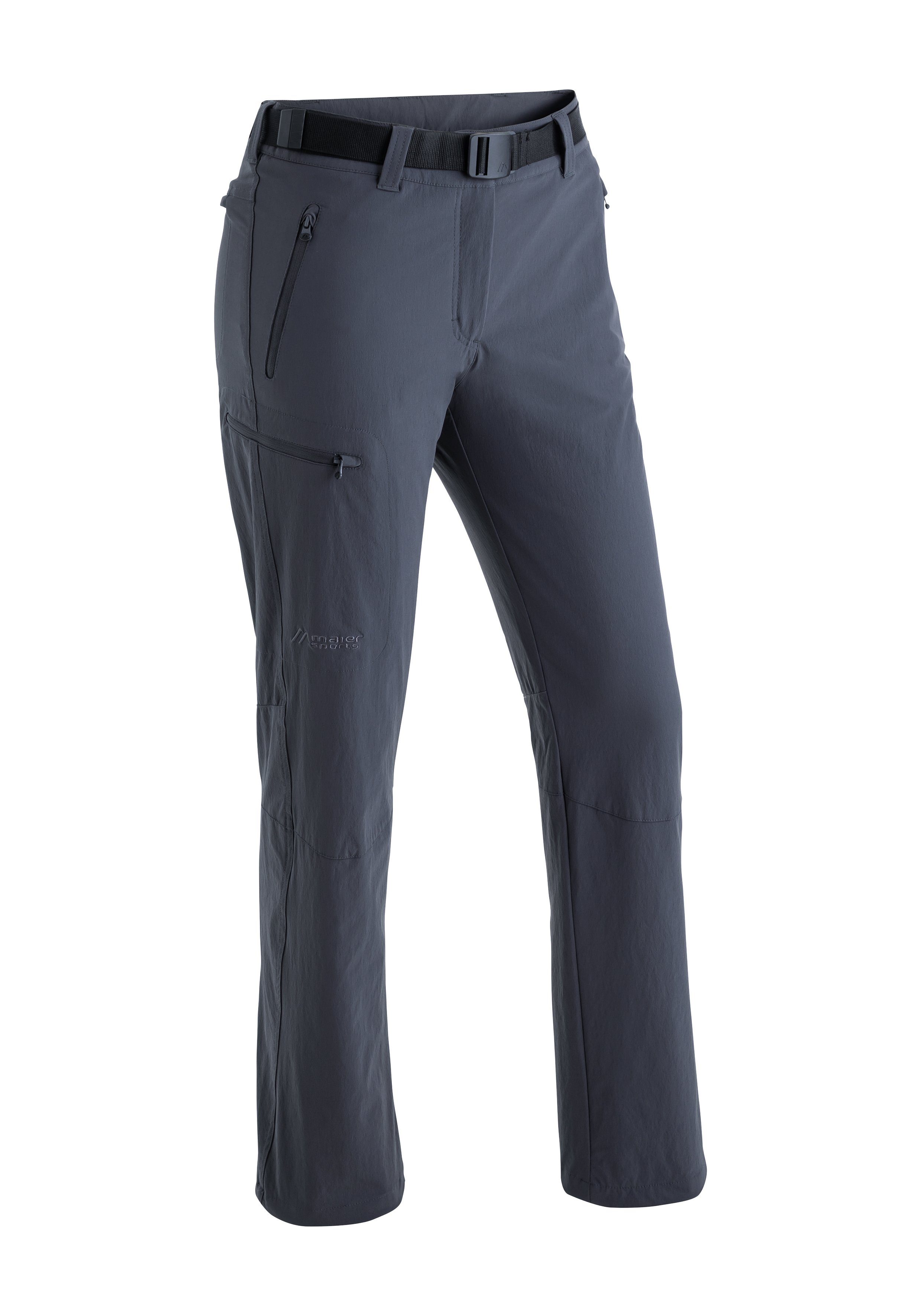 Maier Sports Funktionshose Rechberg Damen Outdoorhose gefüttert, Wanderhose mit 4 RV-Taschen, Regular Fit
