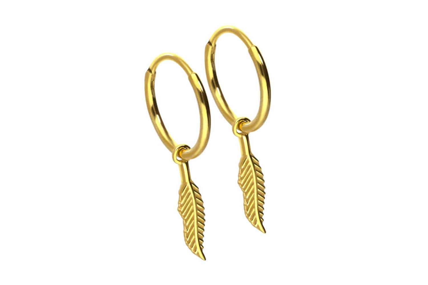 FILANGO Piercing-Set Chirurgenstahl Ohrclicker Creolen FEDER günstig online kaufen