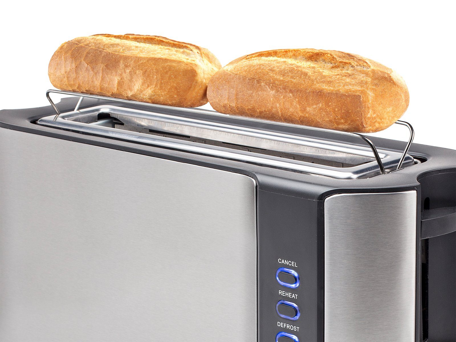 PRINCESS Toaster, 1 langer Schlitz, langer Schlitz W, für schmal 1000 Toastmaschine Toster 1 Toastbrot, Brötchenaufsatz mit
