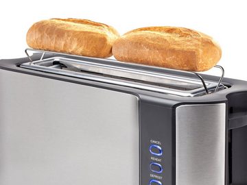 PRINCESS Toaster, 1 langer Schlitz, für Toastbrot, 1000 W, Toastmaschine schmal 1 langer Schlitz Toster mit Brötchenaufsatz