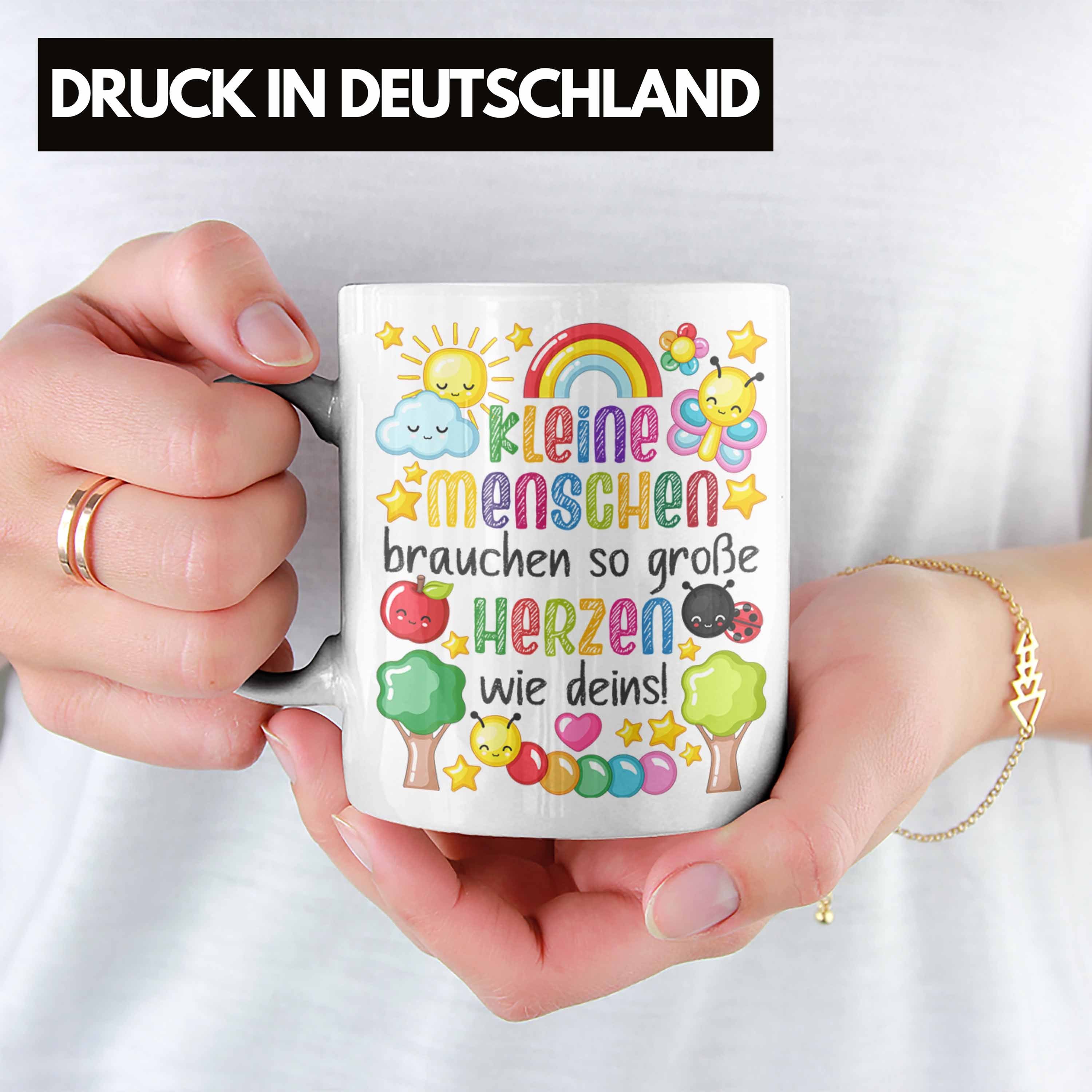 Trendation Tasse Trendation Spruch Erzieherin Beste Dein Tasse Abschiedsgeschenk Kleine Brauchen - Kindergärtnerin Dankeschön Herz Menschen Danke Geschenk Weiss