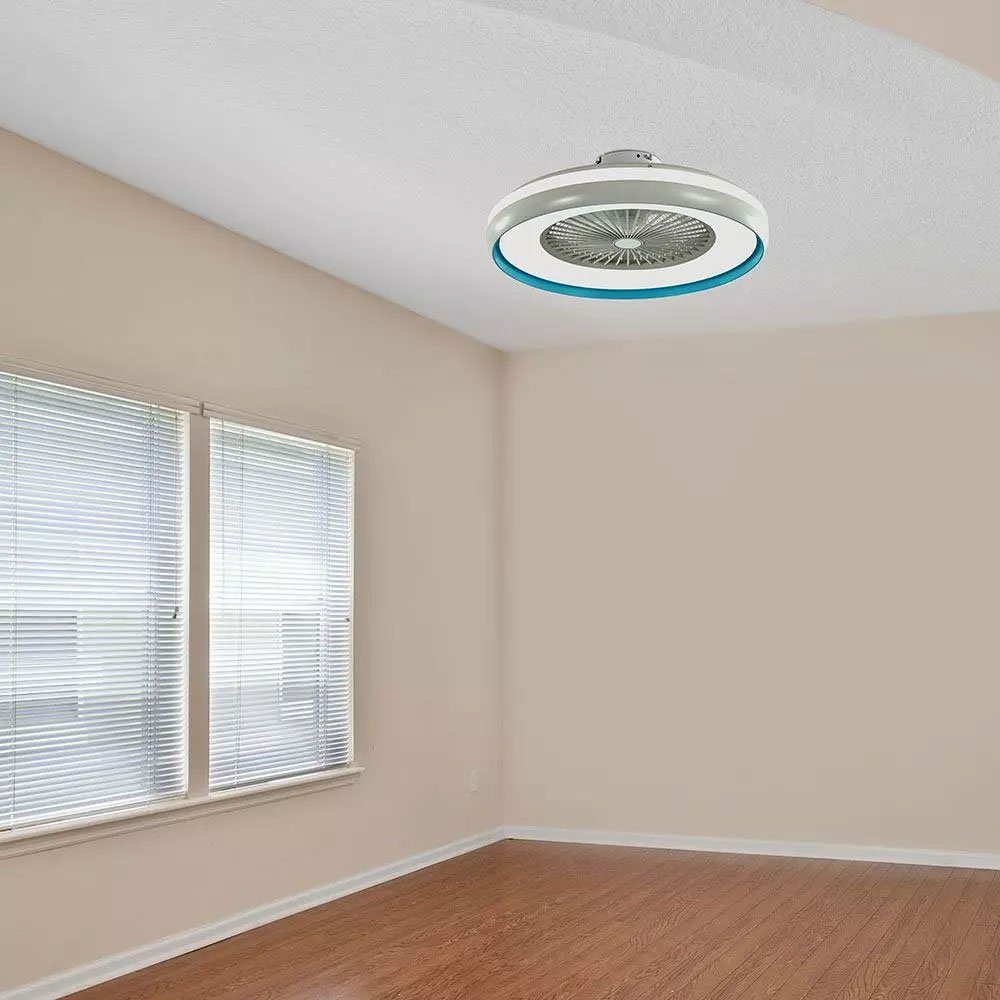 Lampe V-TAC LED Decken 3-Stufen Ventilator Lüfter Leuchte Deckenventilator, Tageslicht