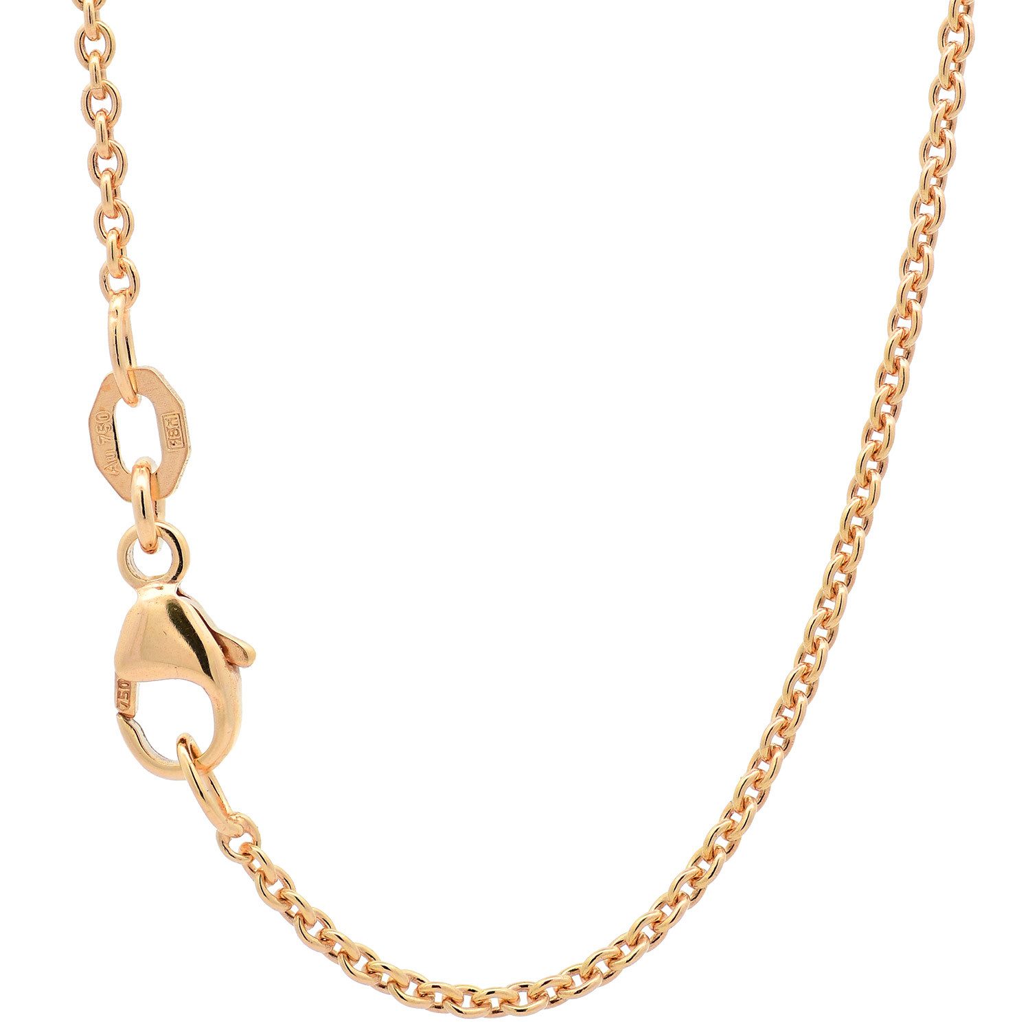 Goldkette Goldkette Ankerkette Länge 38cm - Breite 1,5mm - 750-18 Karat Gold