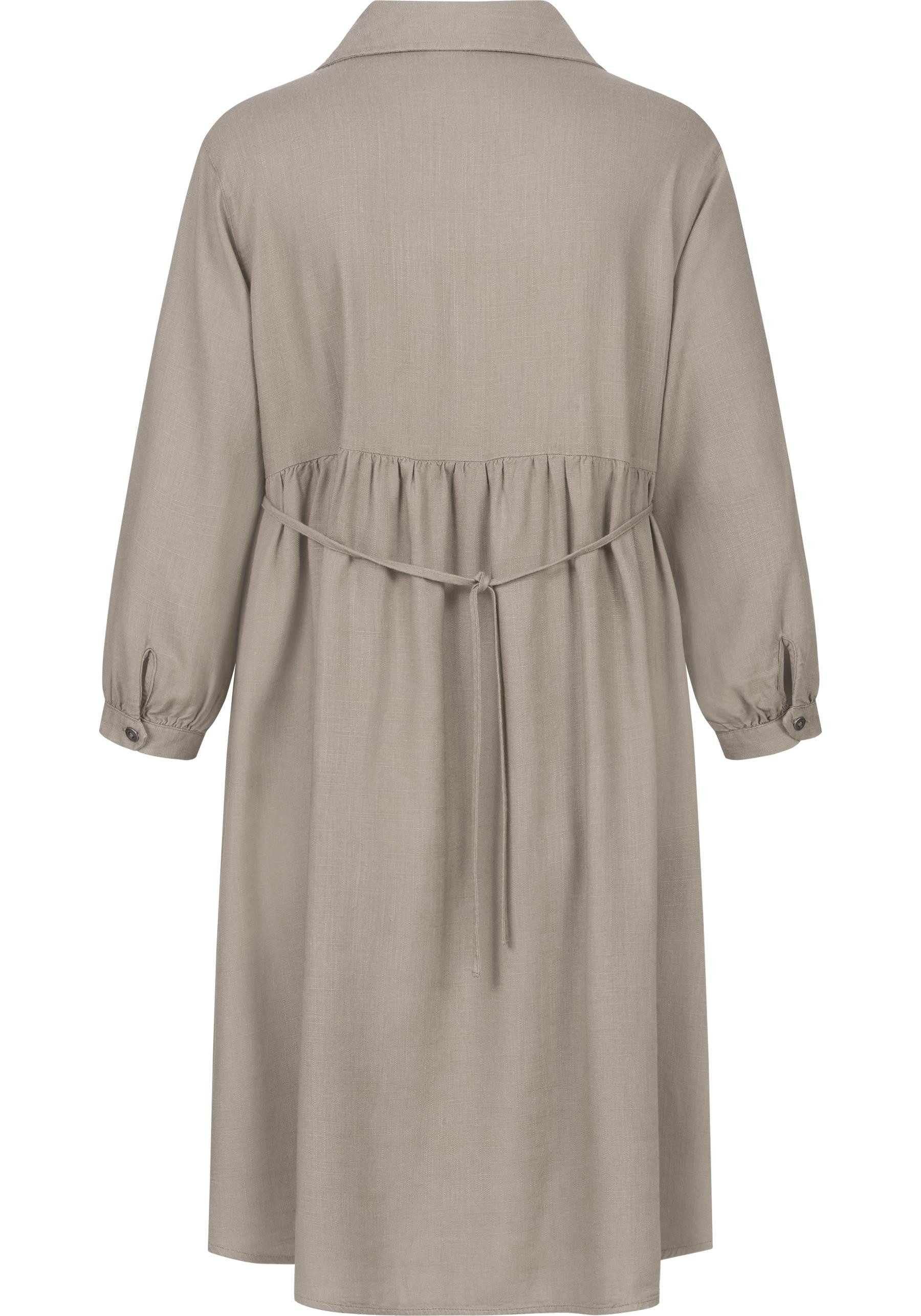 Ragwear Minikleid Almu Leichtes Langarmkleid mit Blumenmuster