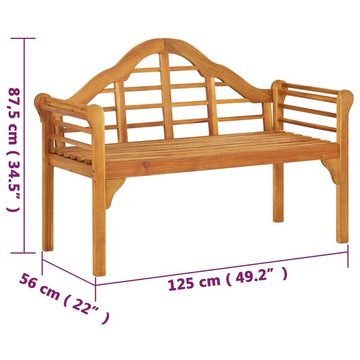 vidaXL Gartenbank Gartenbank 125 cm Massivholz Akazie (1-St)