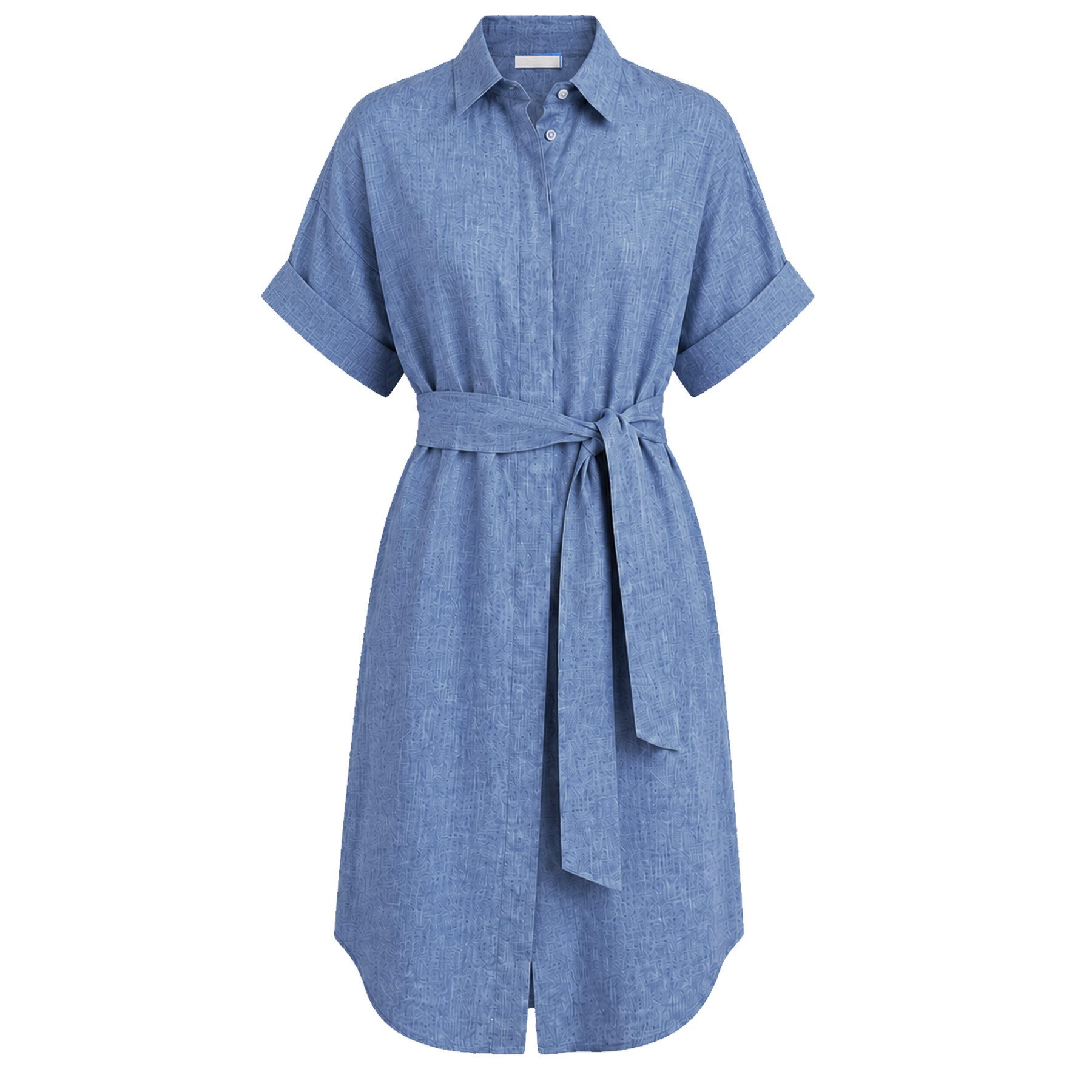 0039 Italy Jerseykleid 0039 ITALY Kleid DERBY aus Leinen - Blau