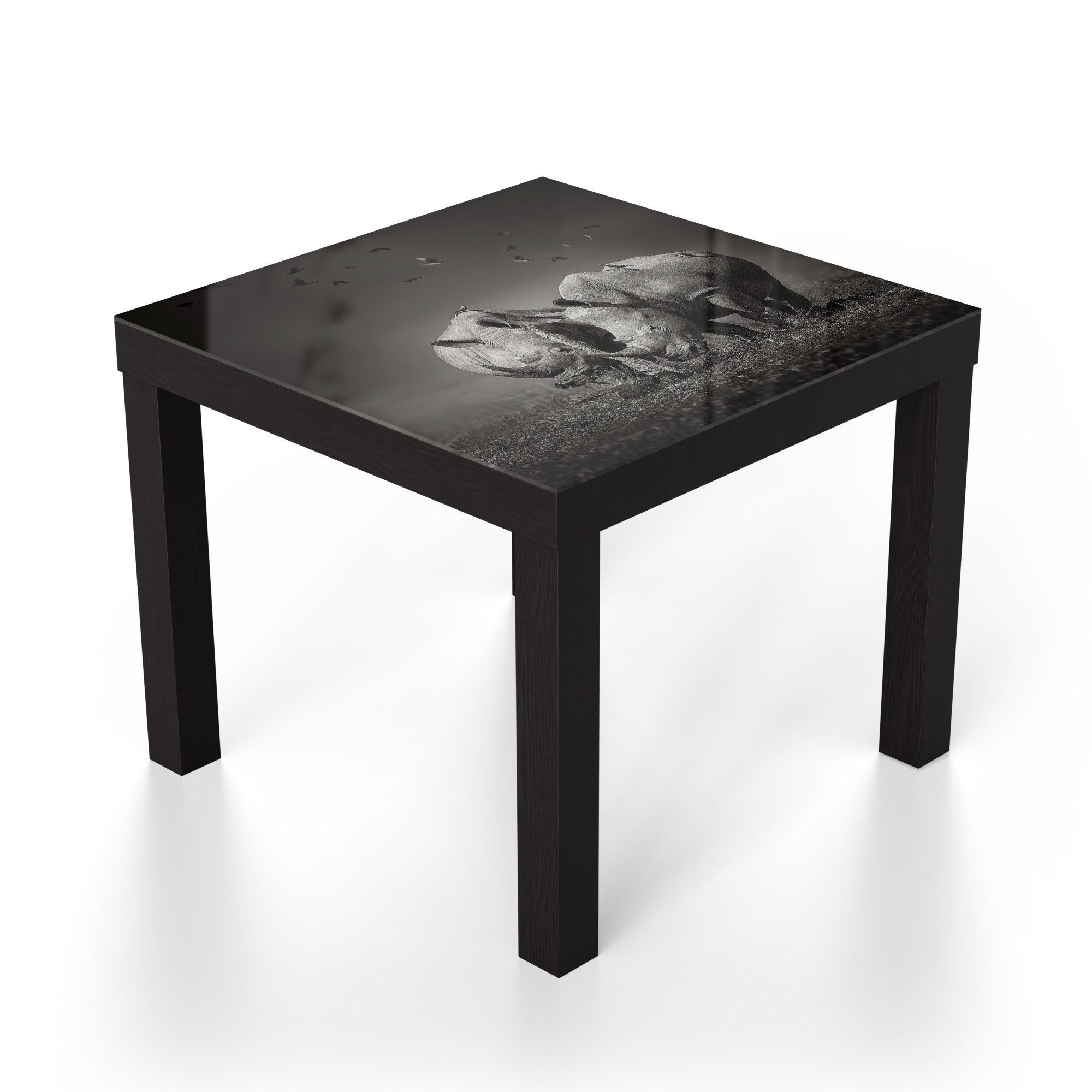 DEQORI Couchtisch 'Stille Titanen', Glas Beistelltisch Glastisch modern