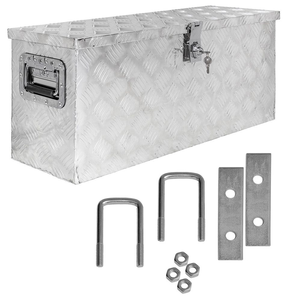 Trucky Anhänger-Deichselbox Truckbox Deichselbox Deichselkasten D055 inkl. Montagesatz Aluminium