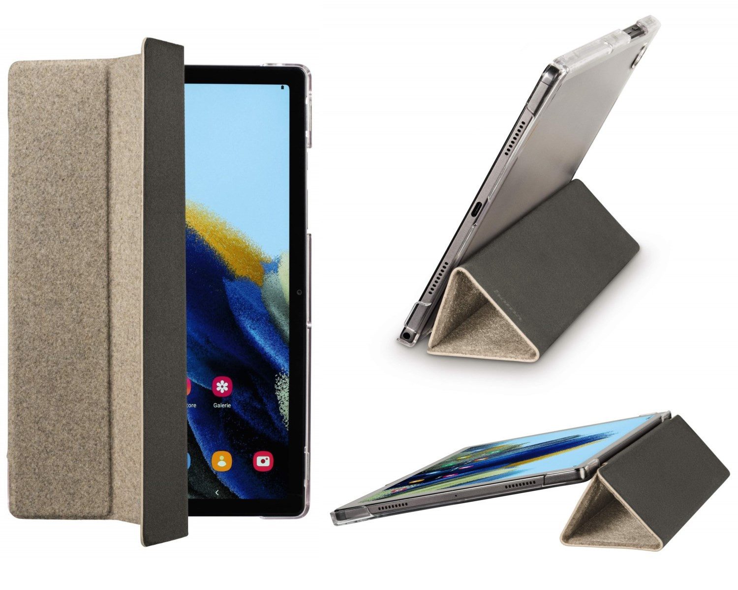Hama Tablet-Hülle Hama Smart Tasche Cover Schutz-Hülle Beige, Book-Case Etui Ständer Bag für Samsung Galaxy Tab A8 10,5"