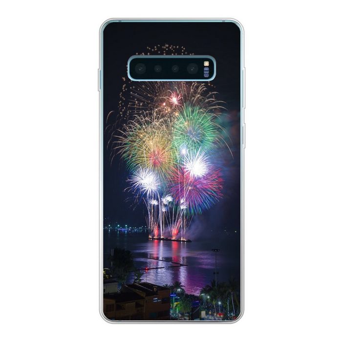 MuchoWow Handyhülle Feuerwerksfestival Phone Case Handyhülle Samsung Galaxy S10 Lite Silikon Schutzhülle