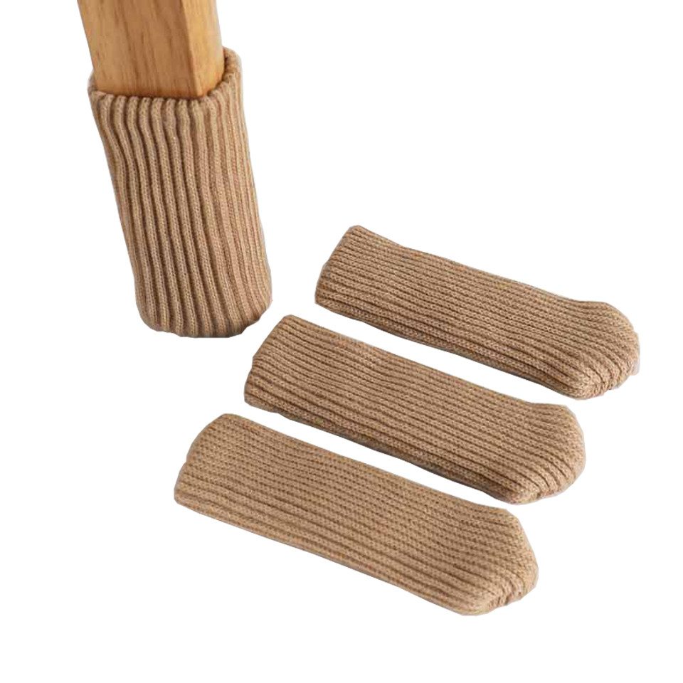 Coonoor Stuhlsocke 24 Stück Stuhlsocken, Elastisch Möbelsocken Gestrickte, (Stuhlbeinkappen, Dicke Unterseite, 24 St), Antirutsch Pads für Möbel,Tisch, Bodenschutz