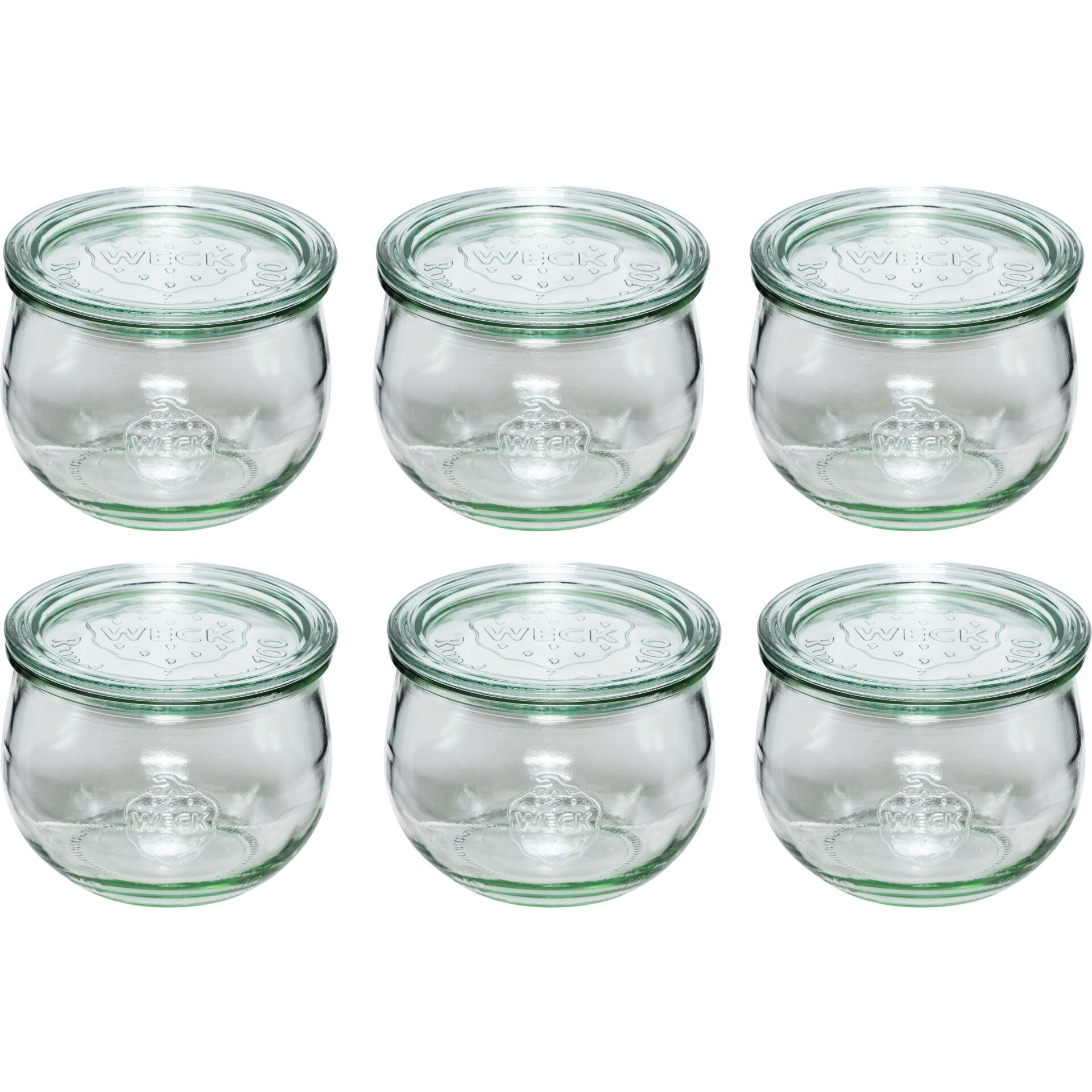 WECK Karaffe Tulpenform-Glas 580ml 6er Pack