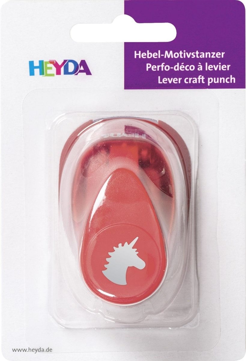 Heyda Motivstanzer Motivstanzer für Karton bis 220g/qm Einhorn klein 15x15mm