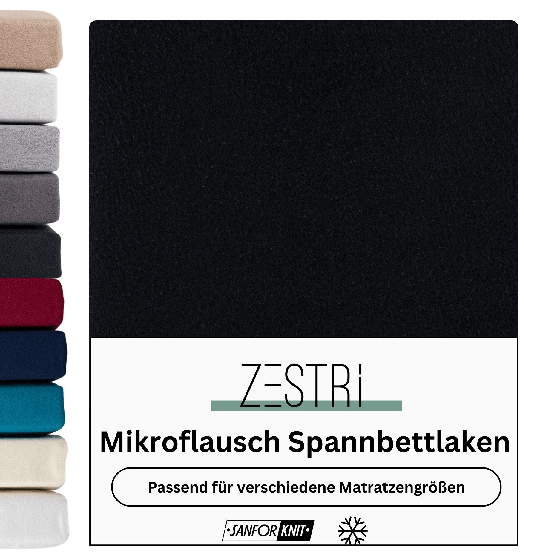 Zestri Spannbettlaken Mikroflausch Bettlaken flauschig & warm, Teddyflausch günstig online kaufen