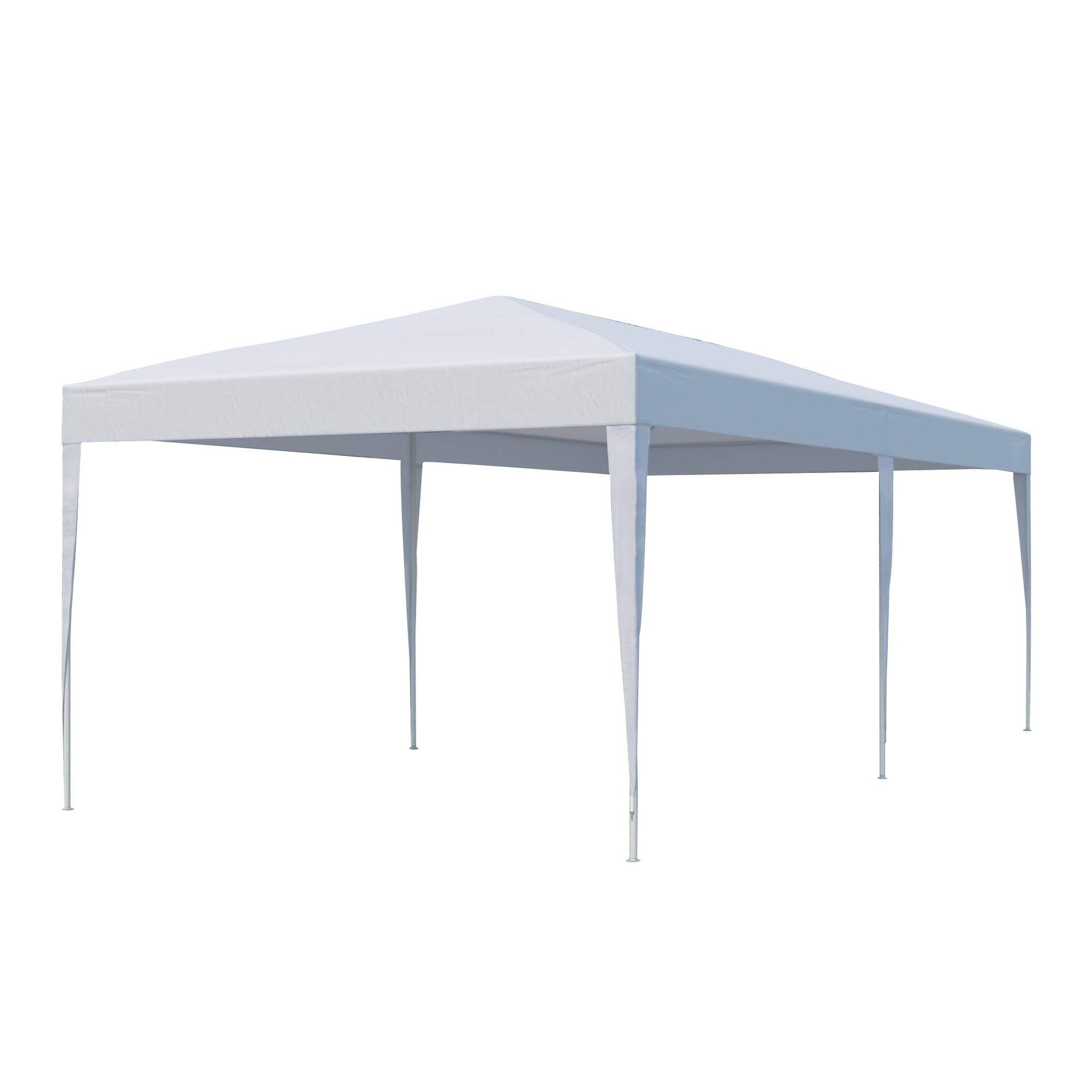 paramondo Pavillon Steckpavillon SP-3, 6 x 3 m, weiß, werkzeugloser Aufbau, wasserdichtes PE Dach, 6x3 m
