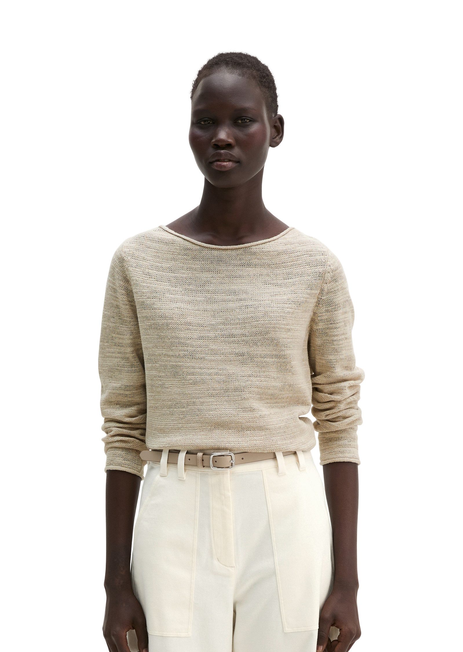 Marc O'Polo Strickpullover slim aus Leinen-Baumwolle-Mix