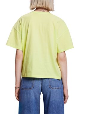 edc by Esprit T-Shirt Oversize Cropped-T-Shirt, 100 % Baumwolle (1-tlg)