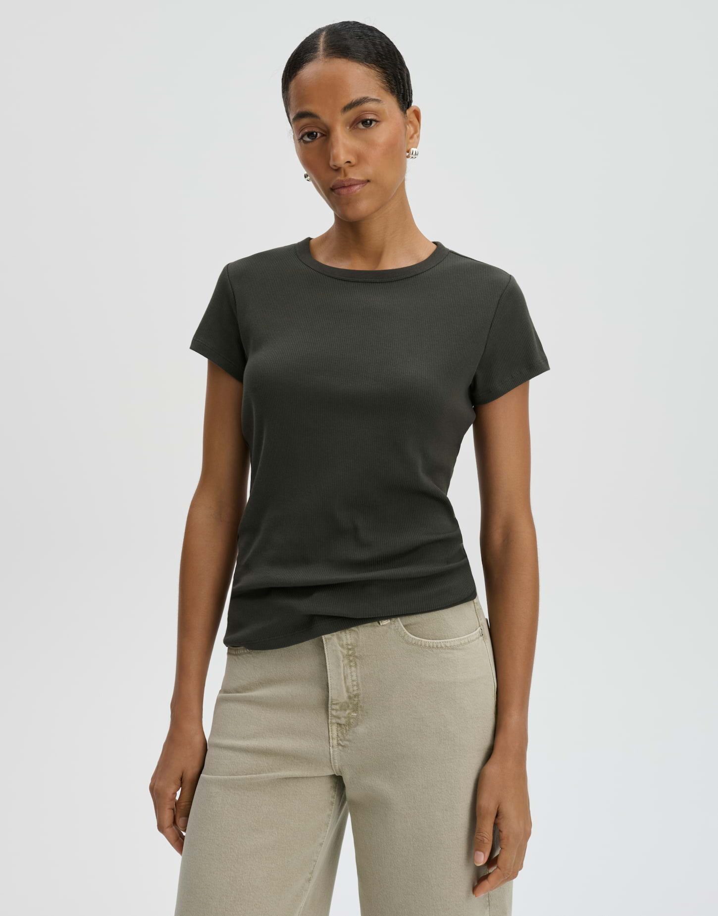 someday Kurzarmshirt Kleoh Schmale Passform, kurzarm und elastisch