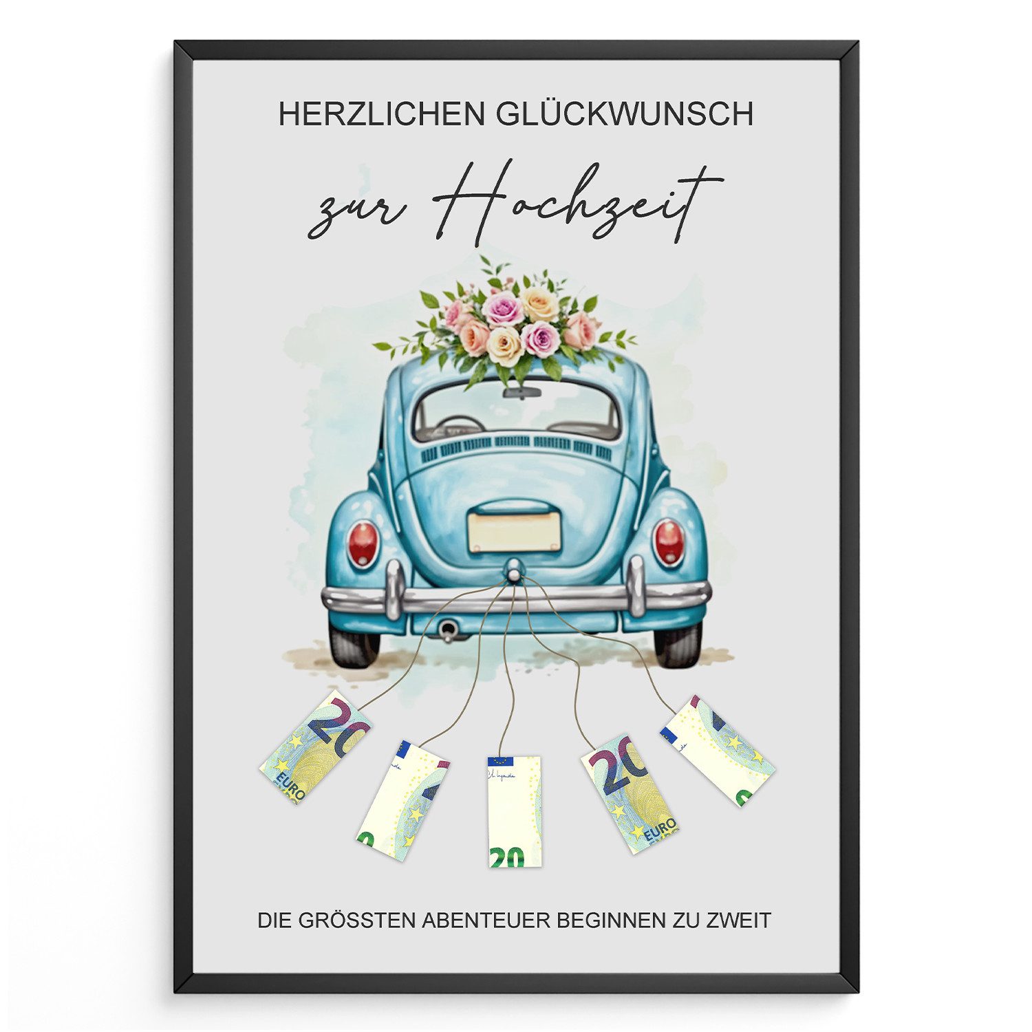 Tigerlino Poster Geldgeschenk Hochzeit Brautpaar Hochzeitsgeschenk günstig online kaufen