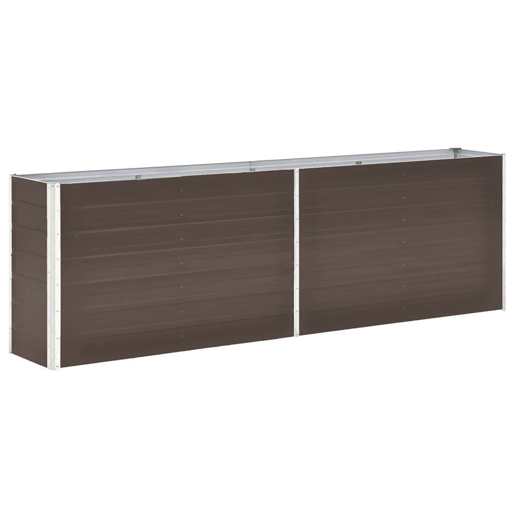 vidaXL Hochbeet 240 x 40 x 77 cm Garten-Hochbeet Verzinkter Stahl 240x40x77 cm Braun