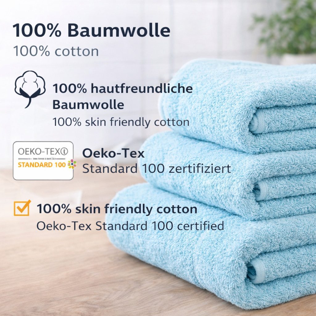 Betz Handtuch Set 4-tlg. PREMIUM 2 Handtücher und 2 Duschtücher, 100% Baumwolle (4-St) – Bild 5 von 5