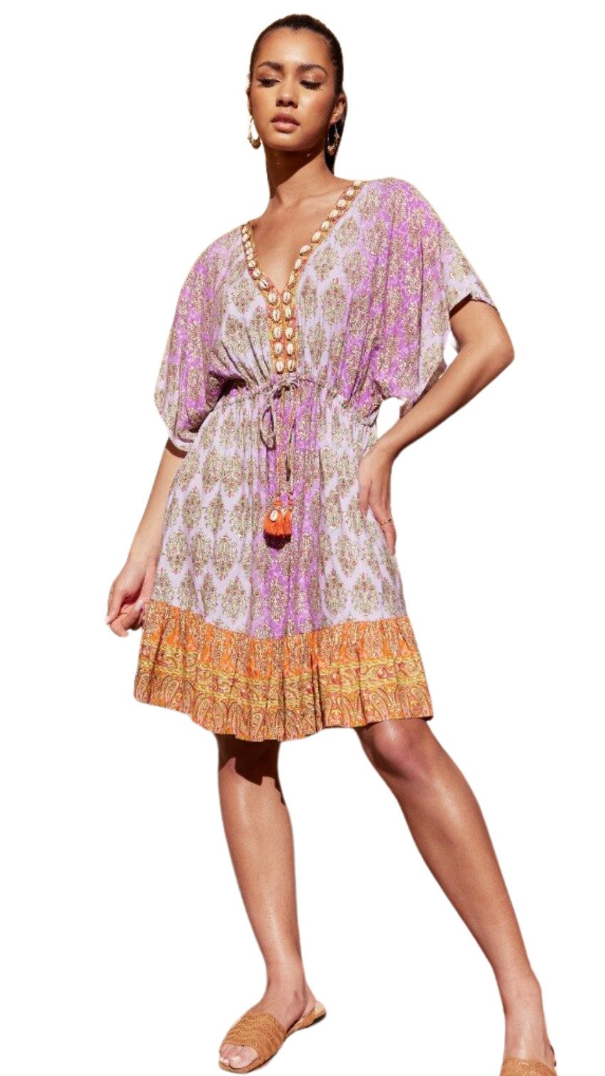 Charis Moda Tunikakleid Sommerkleid mit Muscheldetails günstig online kaufen