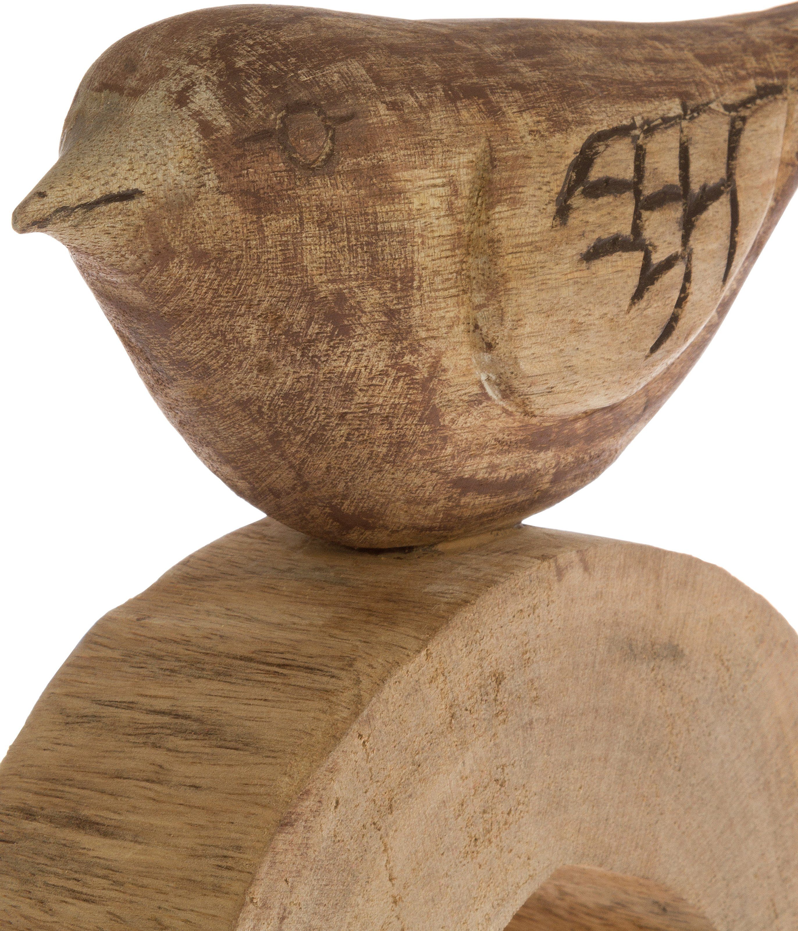aus cm, natur, & Möbel Myflair Holz, Wohnzimmer Dekoobjekt, Ring, Vogel auf Accessoires Skulptur, Höhe 32