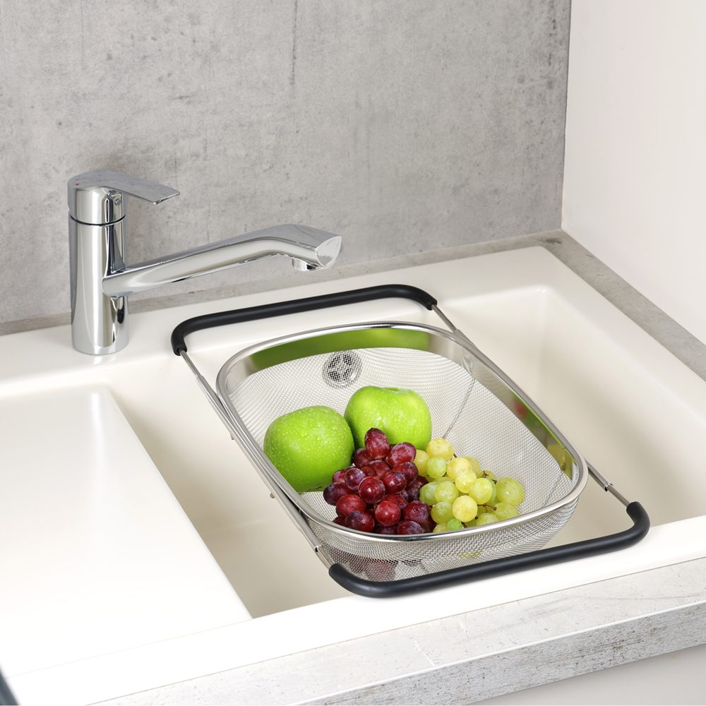 KESPER® Küchensieb Spülbeckensieb, Edelstahl, Edelstahl, (1-St), ausziehbar von 36,5 bis 55cm – Bild 4 von 4