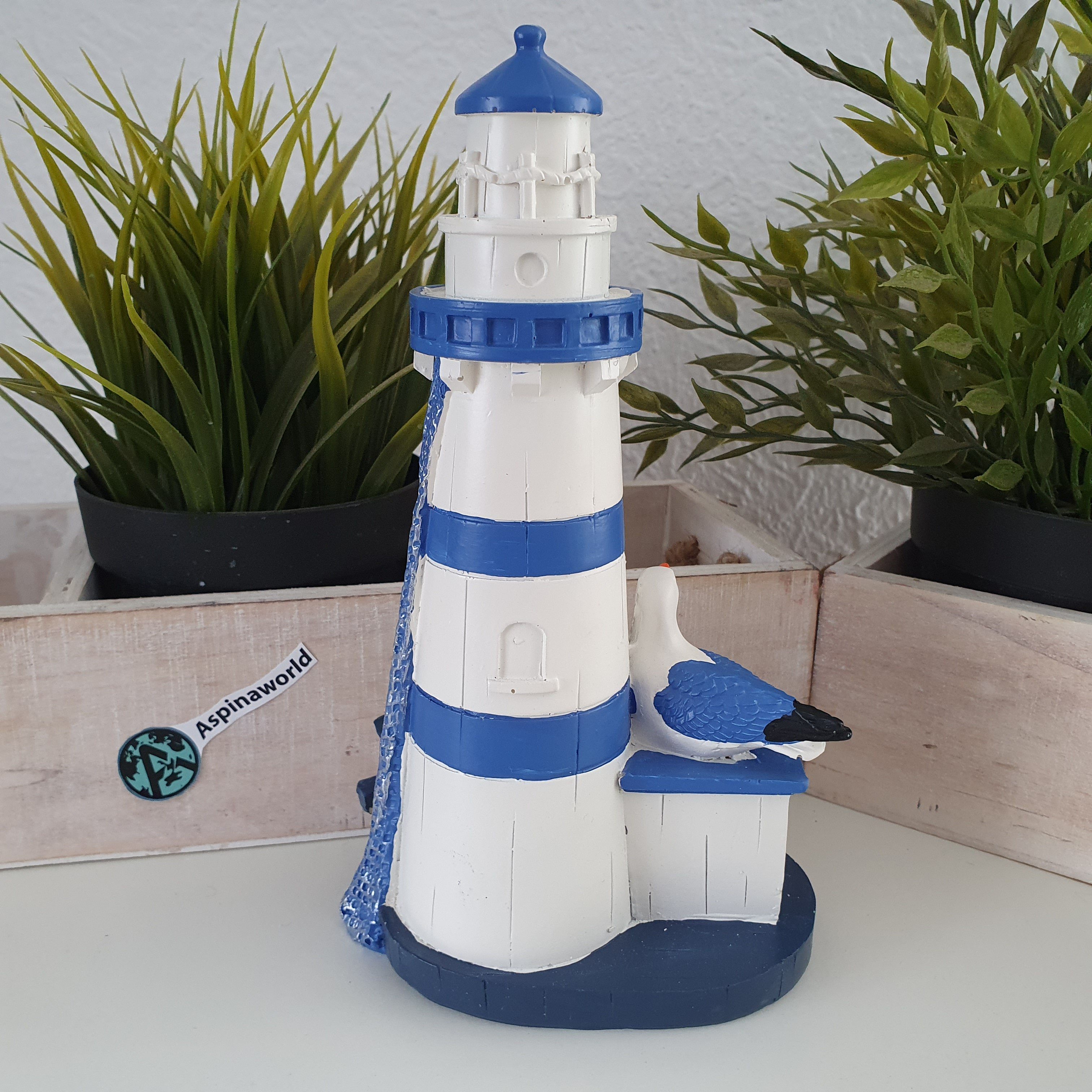 cm Aspinaworld Möwen mit Figur Dekofigur Maritime 20 Deko Leuchtturm