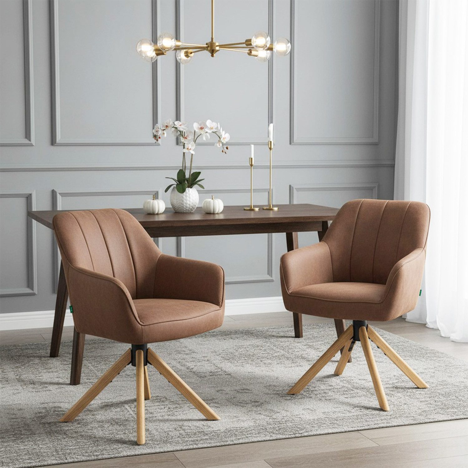 DUBI Möbel Polsterstuhl Mika-Levi 2er-Set, Federkern, günstig online kaufen