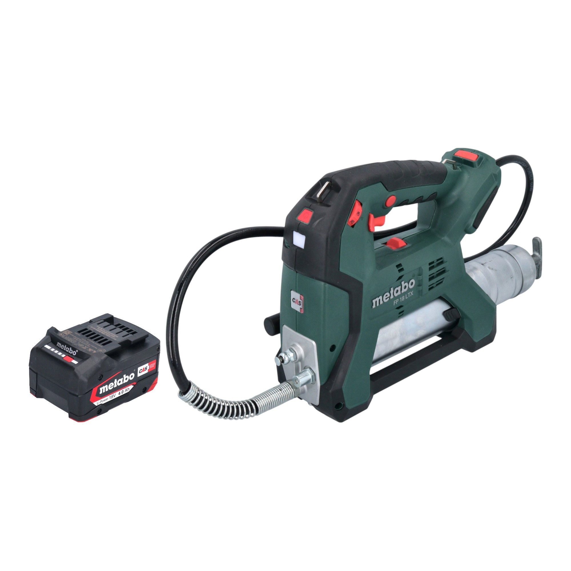 metabo Werkstattpresse FP 18 LTX Akku Fettpresse 18 V 690 bar + 1x Akku 4,0 Ah