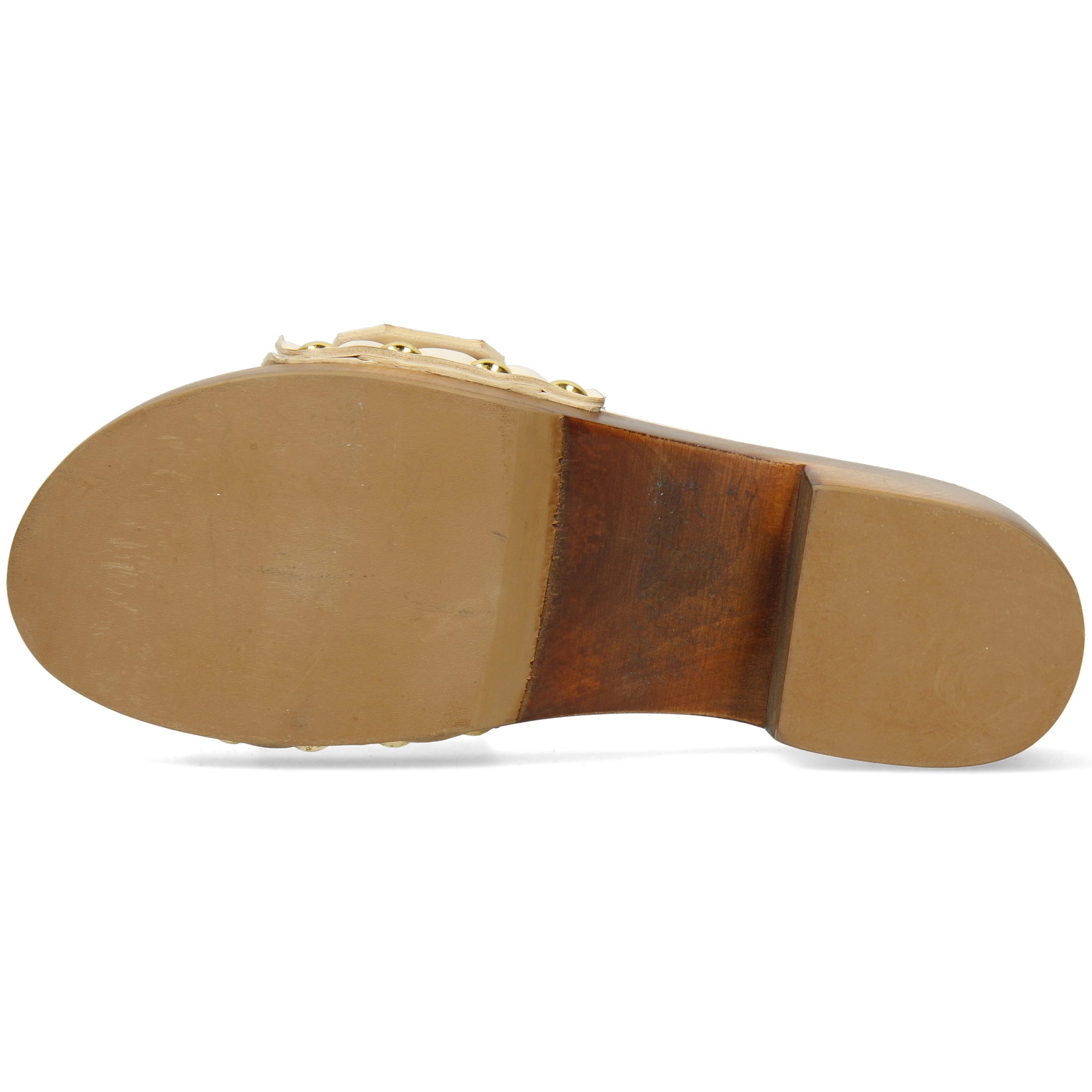 Melvin & Hamilton Layla 1 Leder-Clogs für Damen Clog Block-Absatz, Echtes Leder, Vegetabile Gerbung