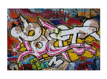 wandmotiv24 Leinwandbild Graffiti Poet, Abstrakt (1 St), Wandbild, Wanddeko, Leinwandbilder in versch. Größen