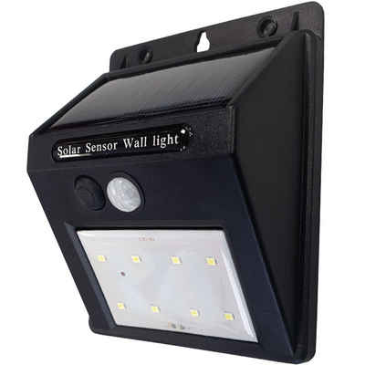 Bestlivings LED Solarleuchte SL-04579, LED fest integriert, kaltweiß, LED Solar-Lampe mit Bewegungsmelder, IP44, Outdoor Wandleuchte