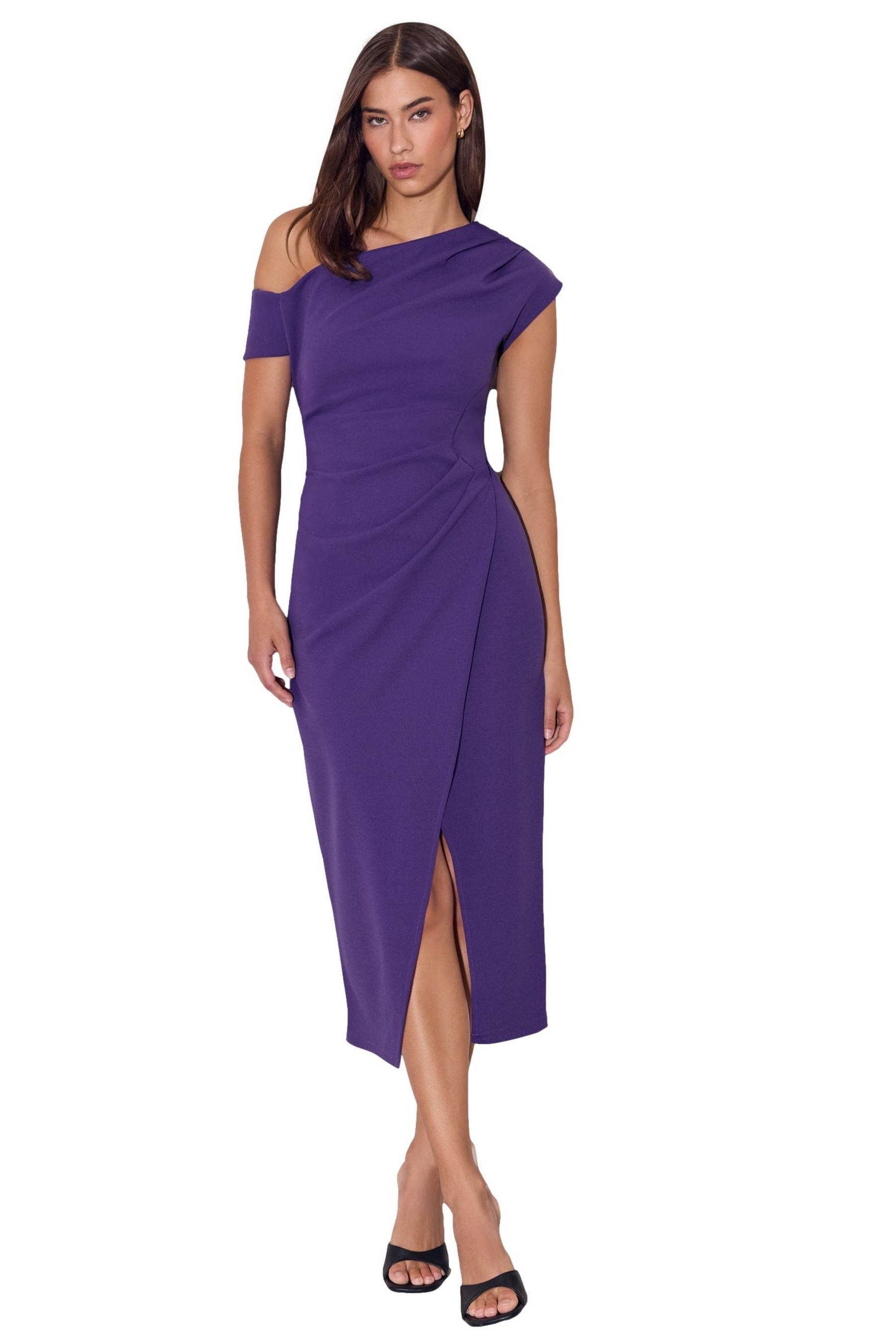 LIPSY Midikleid Lipsy Midikleid mit geraffter Taille, Regular (1-tlg)