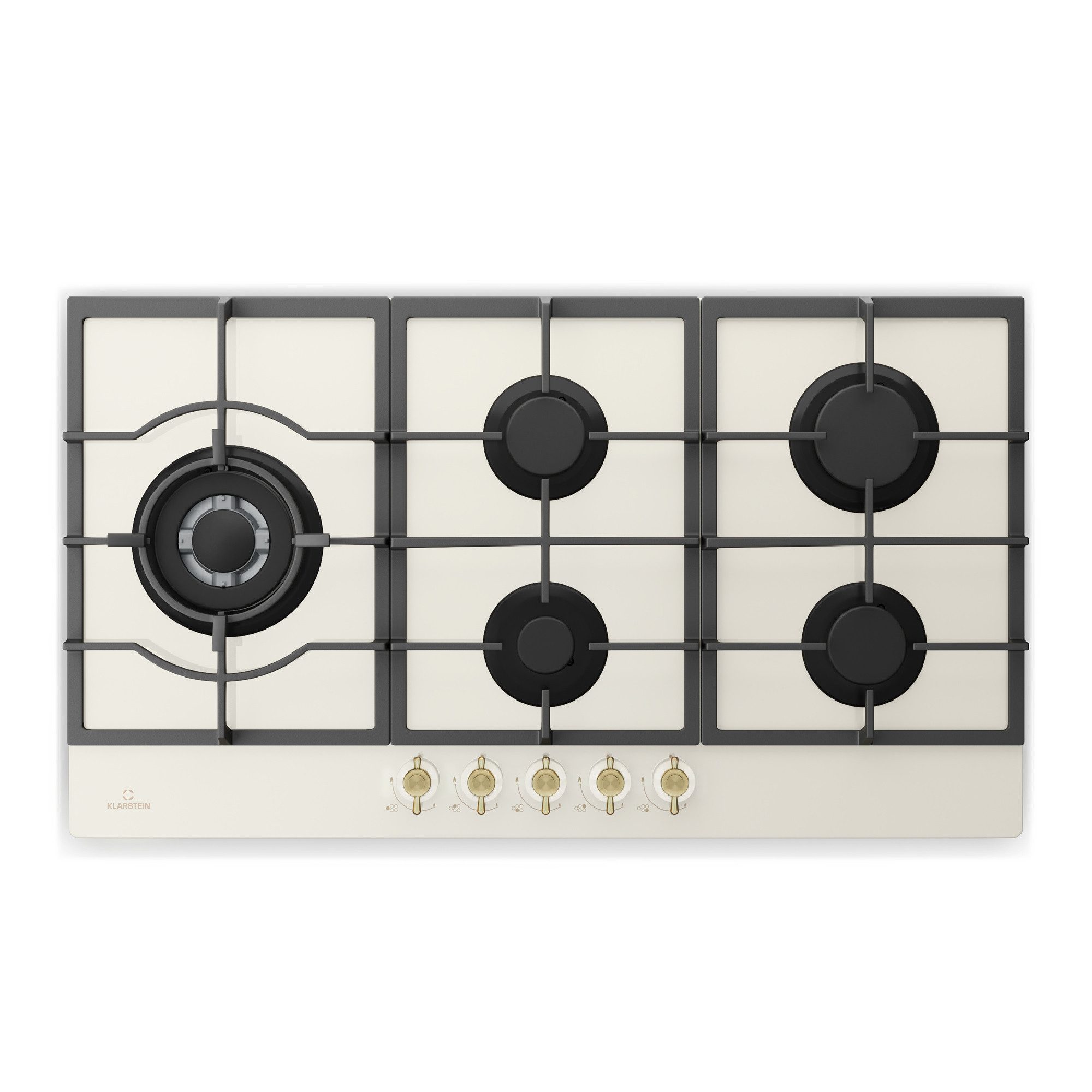 Klarstein Gas-Kochfeld DSM-Vic-Chef.Ed-5 Iv DSM-Vic-Chef.Ed-5 Iv, Варильні панелі Gas Hob 5 Zonen Glaskeramik Einbau