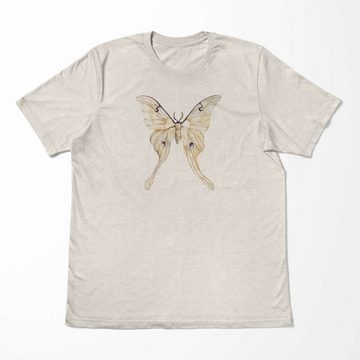 Sinus Art T-Shirt Herren Shirt 100% Bio-Baumwolle T-Shirt Aquarell Motiv Schmetterling Farbe Nachhaltig Organic Ökomo (1-tlg)