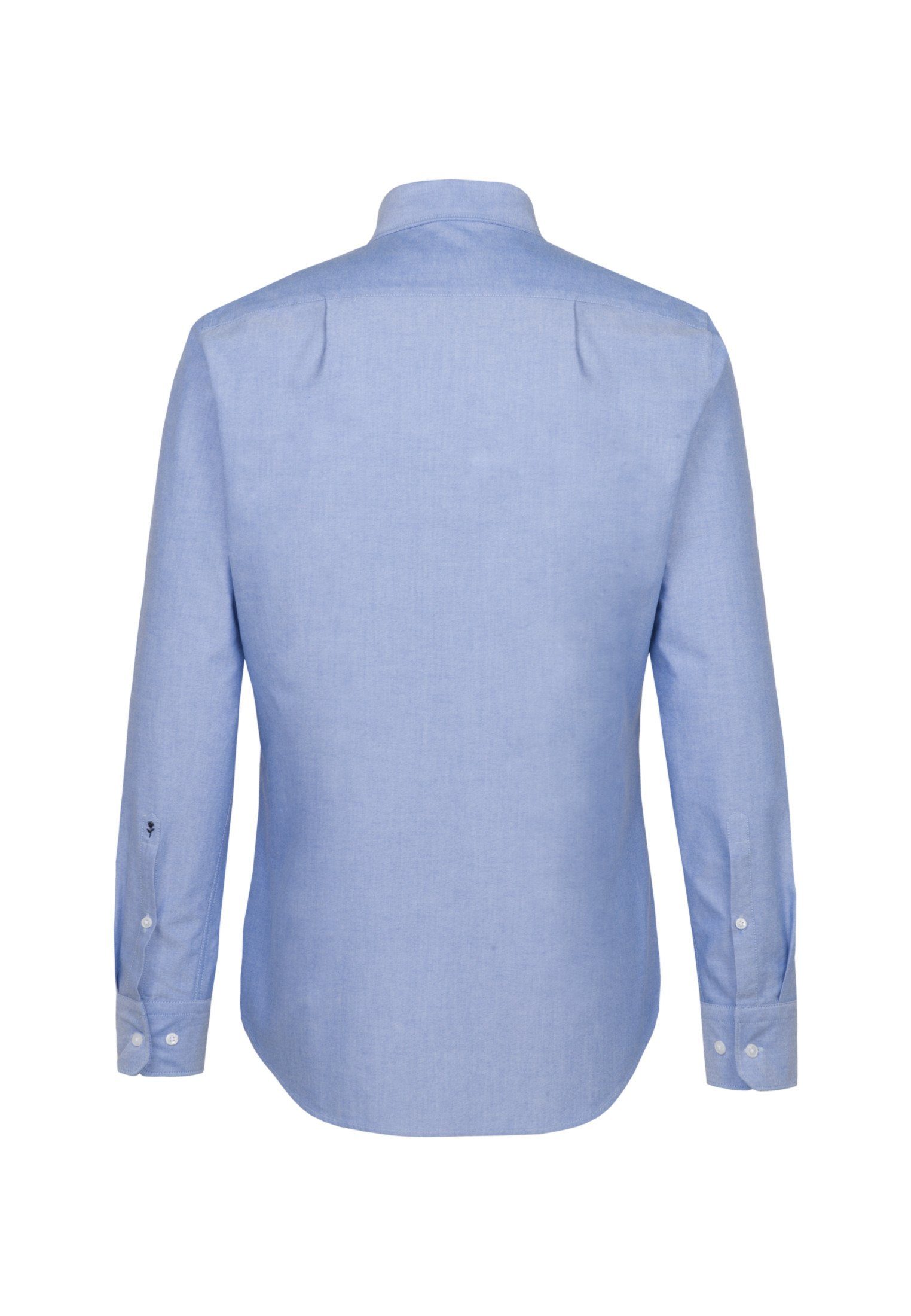 Uni Langarm seidensticker Regular Button-Down-Kragen Regular Hellblau Businesshemd