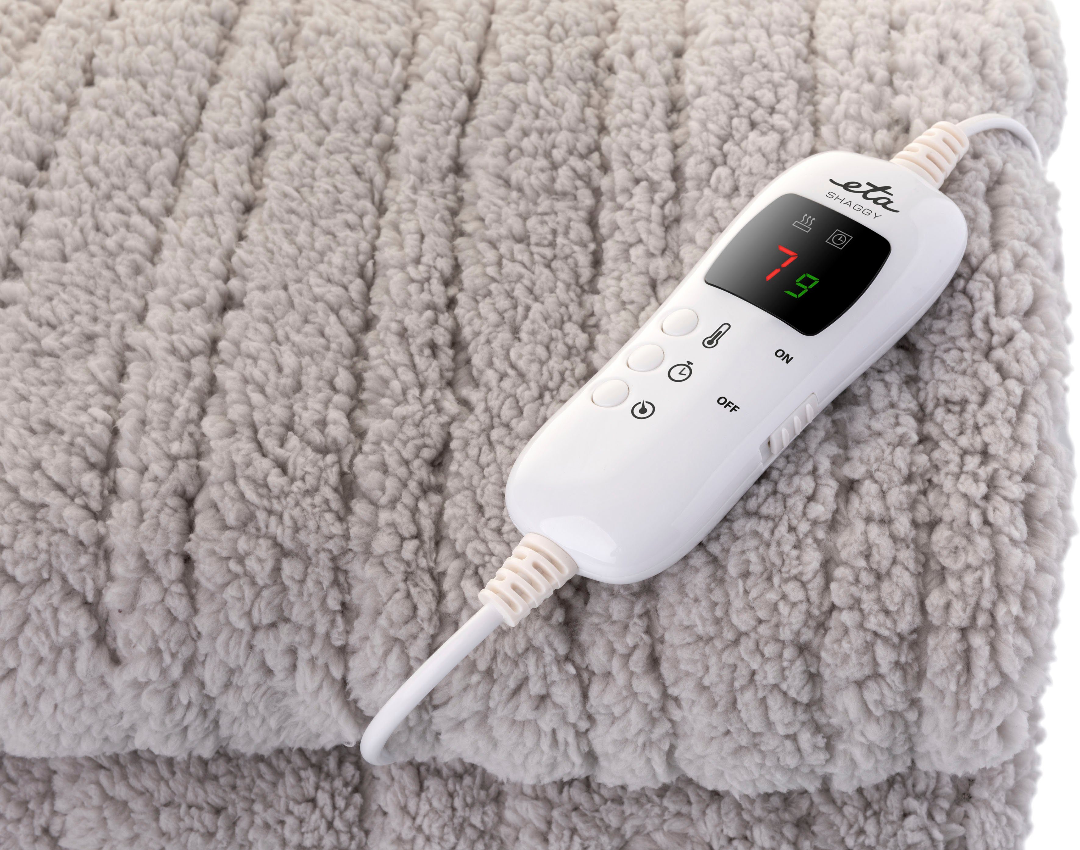 eta Heizdecke SHAGGY, 1-tlg., sehr weiches Polar Fleece, Timer, 7 Temperatustufen von 30-45 ˚C