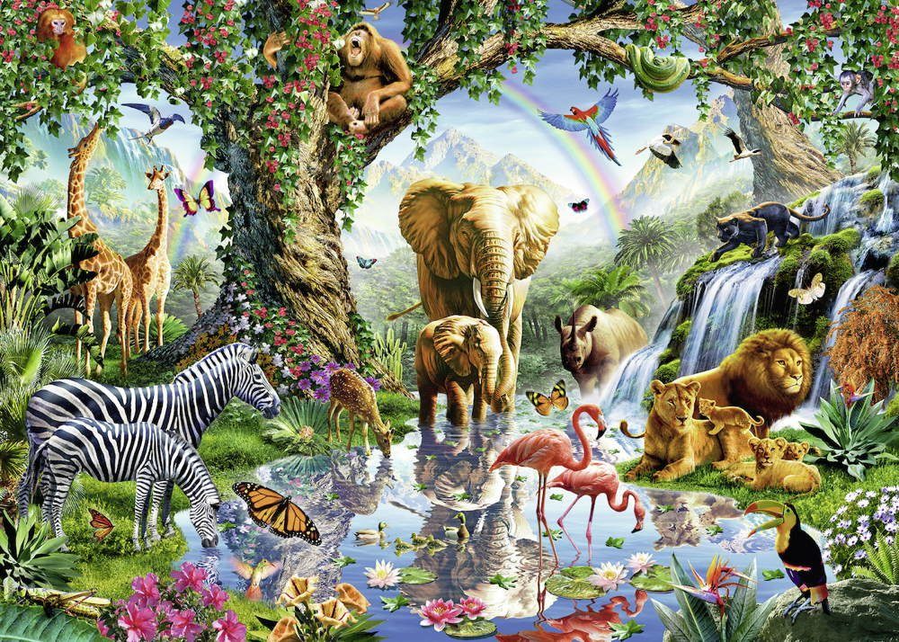 Ravensburger Puzzle 1000 Teile Ravensburger Puzzle Abenteuer im Dschungel 1 günstig online kaufen