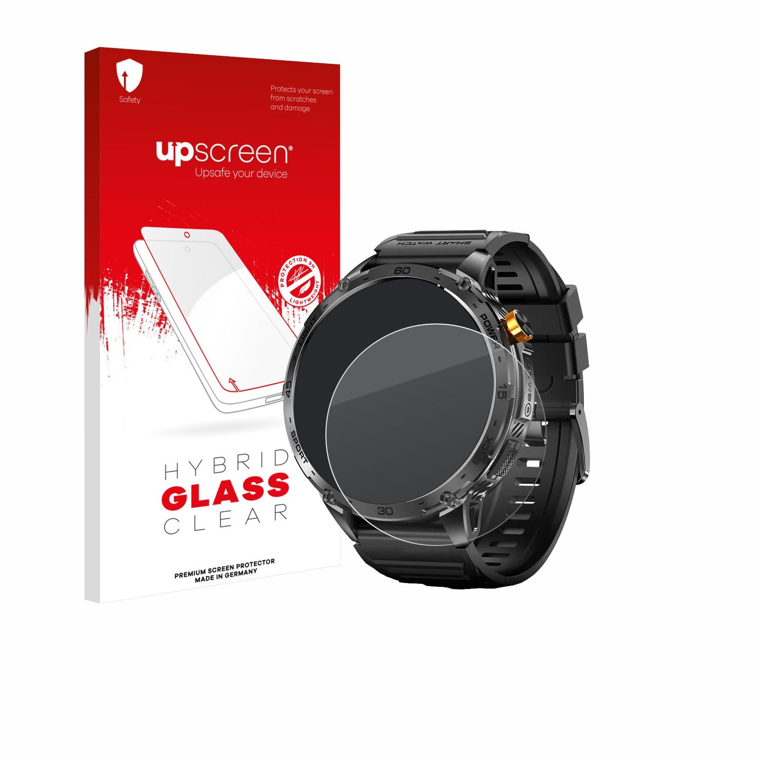 upscreen Displayschutzglas Folie für Stahlgear Zeus 2.0 1.75", Schutzfolie Glas Panzer Display Schutz klar