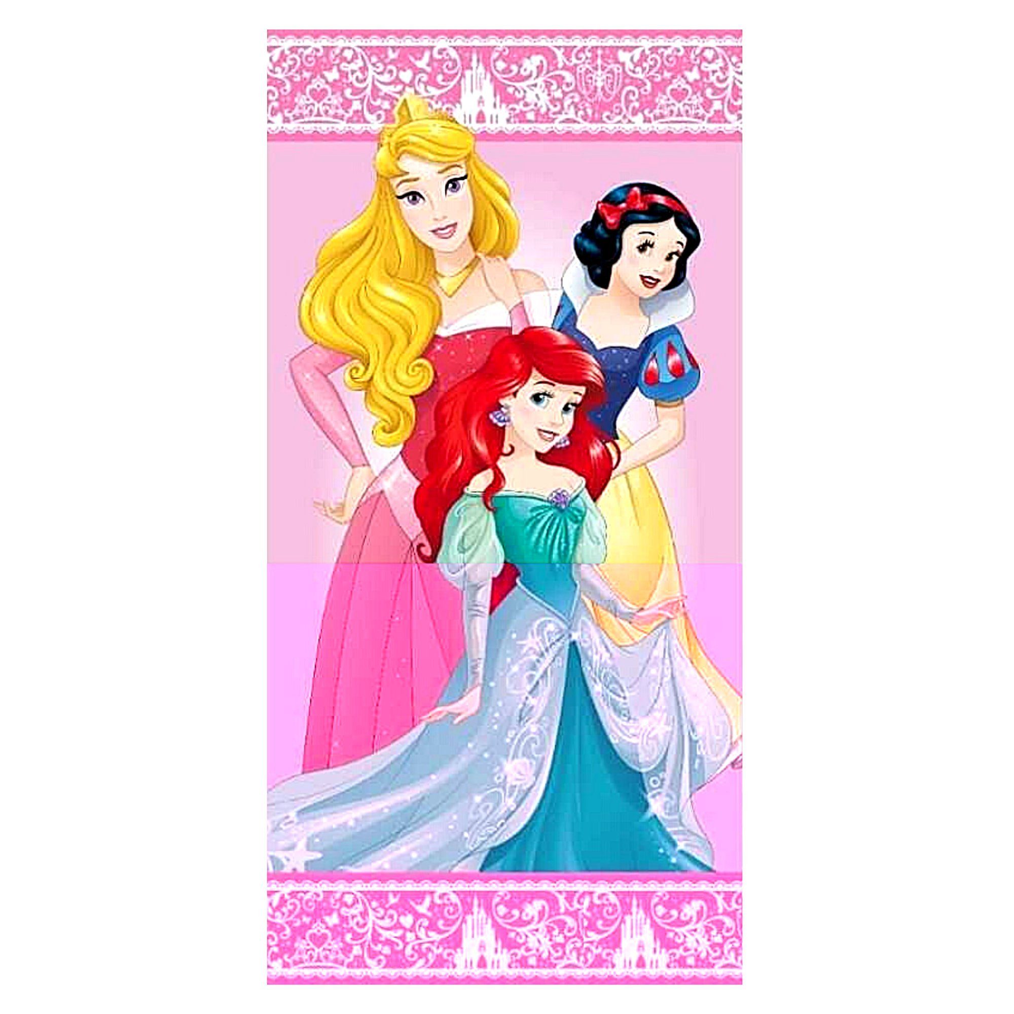 Disney Princess Badetuch, Mikrofaser, Strandtuch 70 x 140 cm schnelltrockend