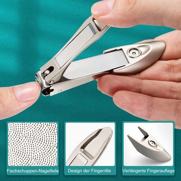 yozhiqu Nagelknipser Automatische Aufbewahrungs -Anti -Plash -Flat -Nagel -Messer -(2 Set), Professioneller Nagelknipser aus hochwertigem Edelstahl für Nägel