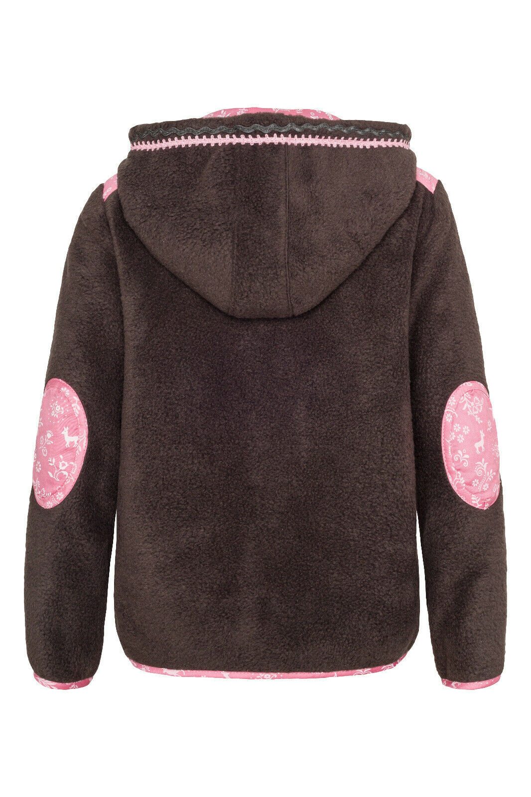 Ramona Lippert Trachtenjacke Fleecejacke Mathilda Trachten Jacke Kind Mädchen grau mit Kapuze