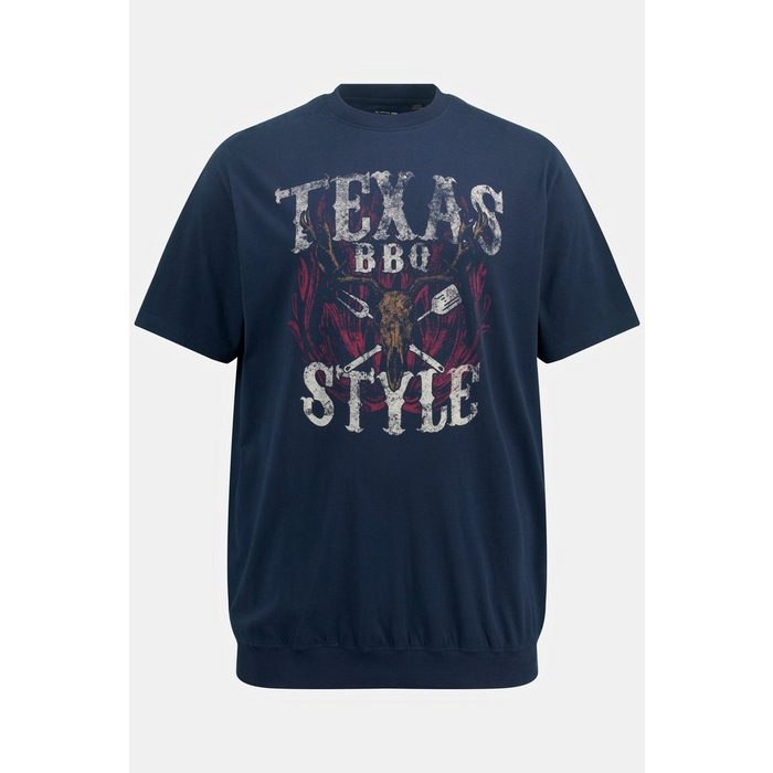 JP1880 T-Shirt T-Shirt Bauchfit Halbarm Texas Print bis 8XL