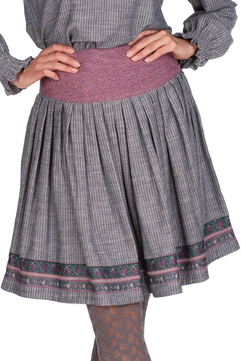 Berwin & Wolff Trachtenrock Trachtenrock - LORIANA - grau/mauve/grün