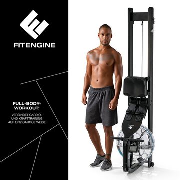 FitEngine Rudergerät Wasserwiderstand Smart schwarz 210x50x60cm