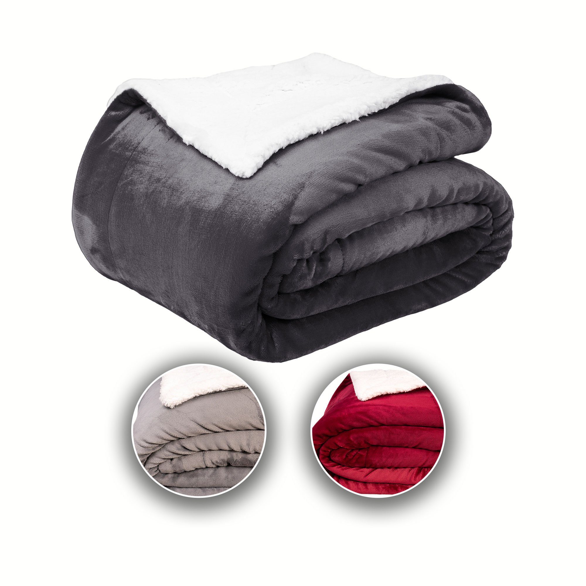 Wohndecke Sherpa Fleecedecke, Oeko-TEX Zertifizierte